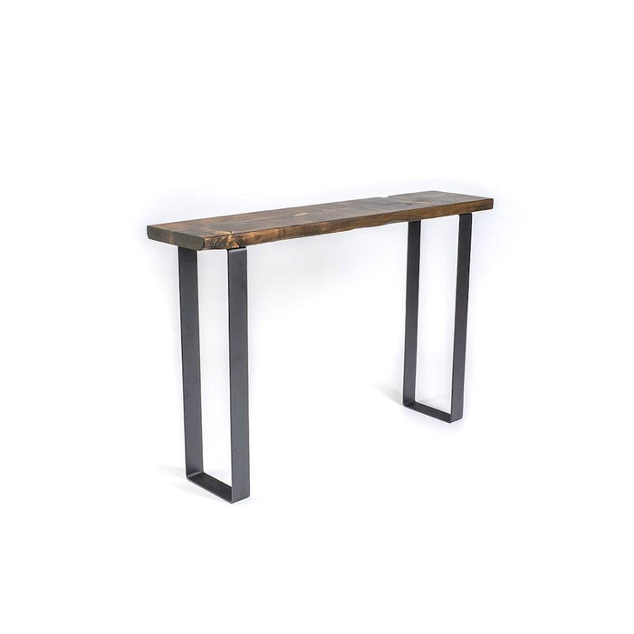 Steel and Wood Console Table - Pipe And Wood Designs 