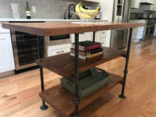 Load image into Gallery viewer, Pipe and Wood Kitchen Island - Pipe And Wood Designs 