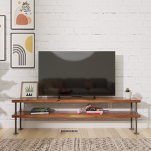 Load image into Gallery viewer, Modern Industrial TV Stand: Wide Edition
