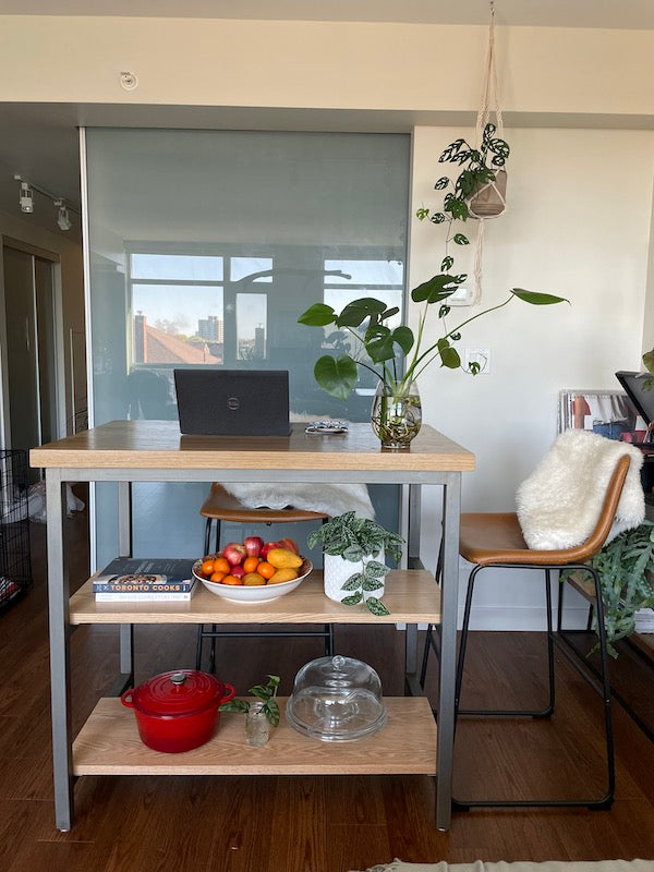 Steel & Wood Kitchen Island