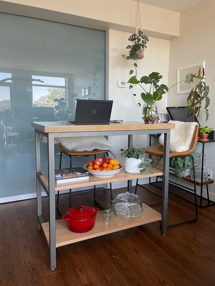 Steel & Wood Kitchen Island