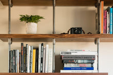 Load image into Gallery viewer, Pipe and Wood Desk with Bookcase - Pipe And Wood Designs 