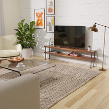 Load image into Gallery viewer, Modern Industrial TV Stand: Wide Edition