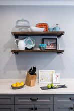 Load image into Gallery viewer, Wood Shelf with Pipe Brackets (1 shelf)