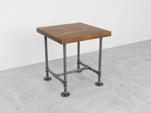 Load image into Gallery viewer, Industrial Pipe and Wood Side Table