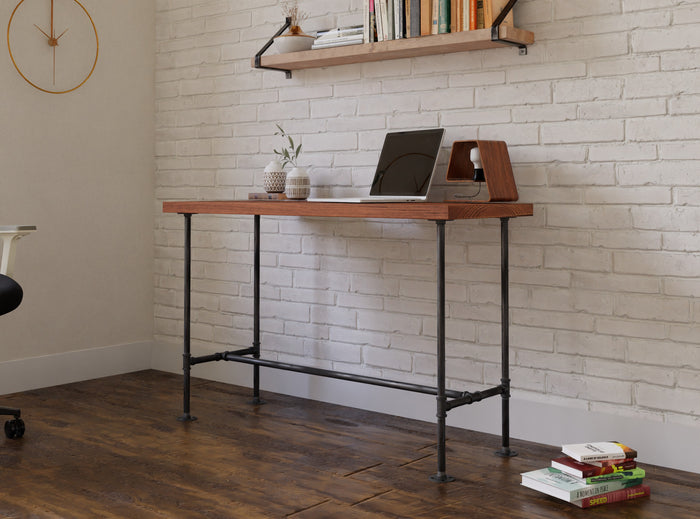 Maple Desk with Pipe Frame