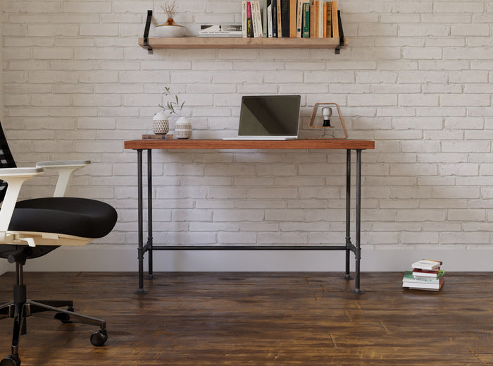 Maple Desk with Pipe Frame